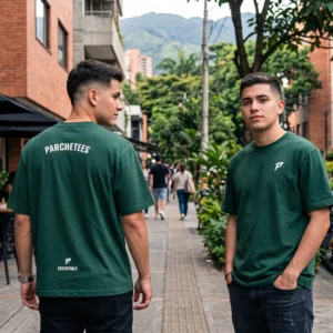 Camiseta Oversize Essentials Verde Hombre y Mujer en Algodón Premium 330gr - ParcheTees Medellín