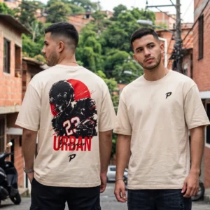 Camiseta Oversize Blanca Marfil Urban Football American White #23 Streetwear Medellín - ParcheTees